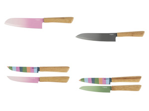 ERNESTO® Messer, mit Bambus-Griff