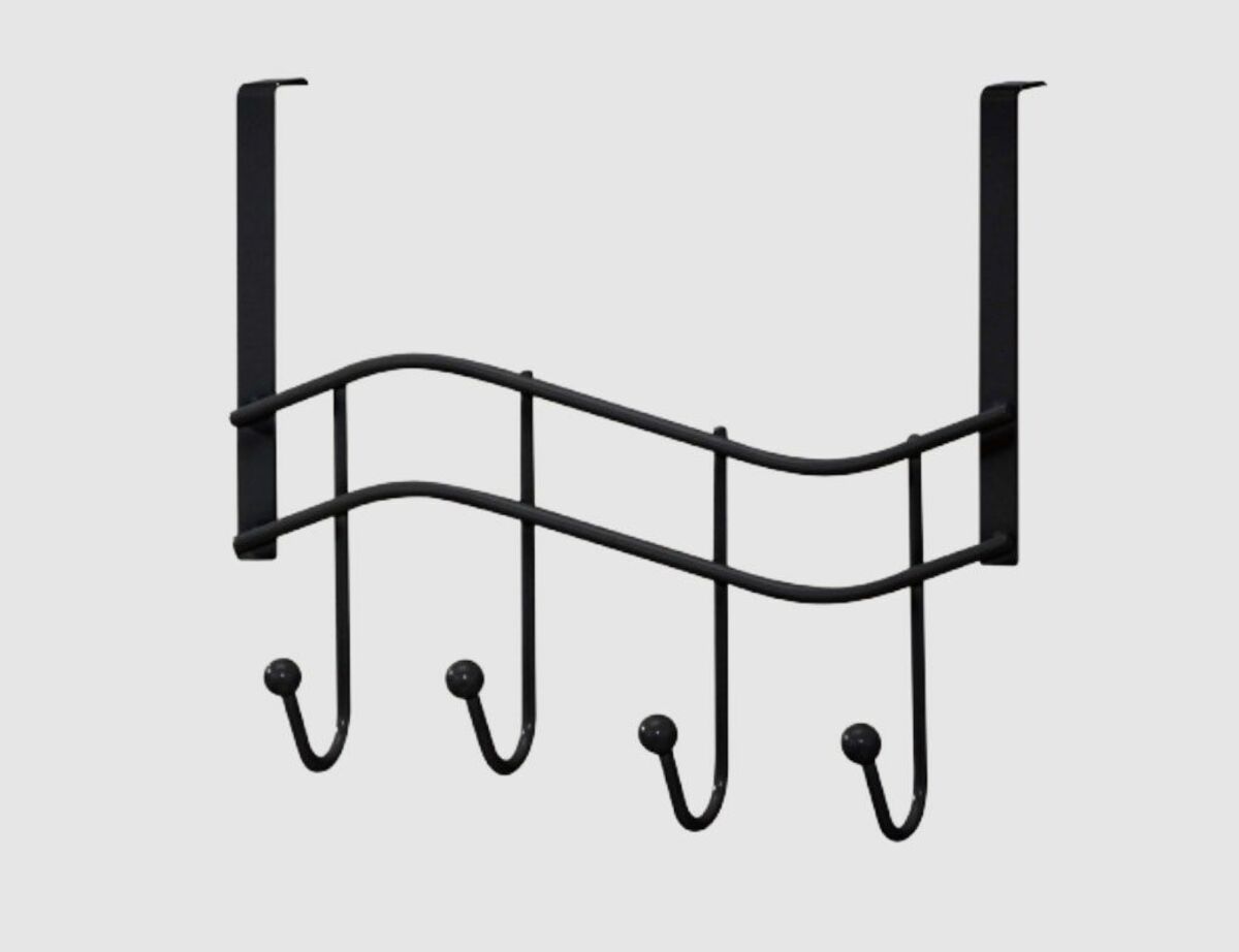 Bild 1 von Hakenleiste Tür 4er Schwarz