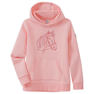 Mädchen Hoodie mit Pferde-Stickerei ROSA
