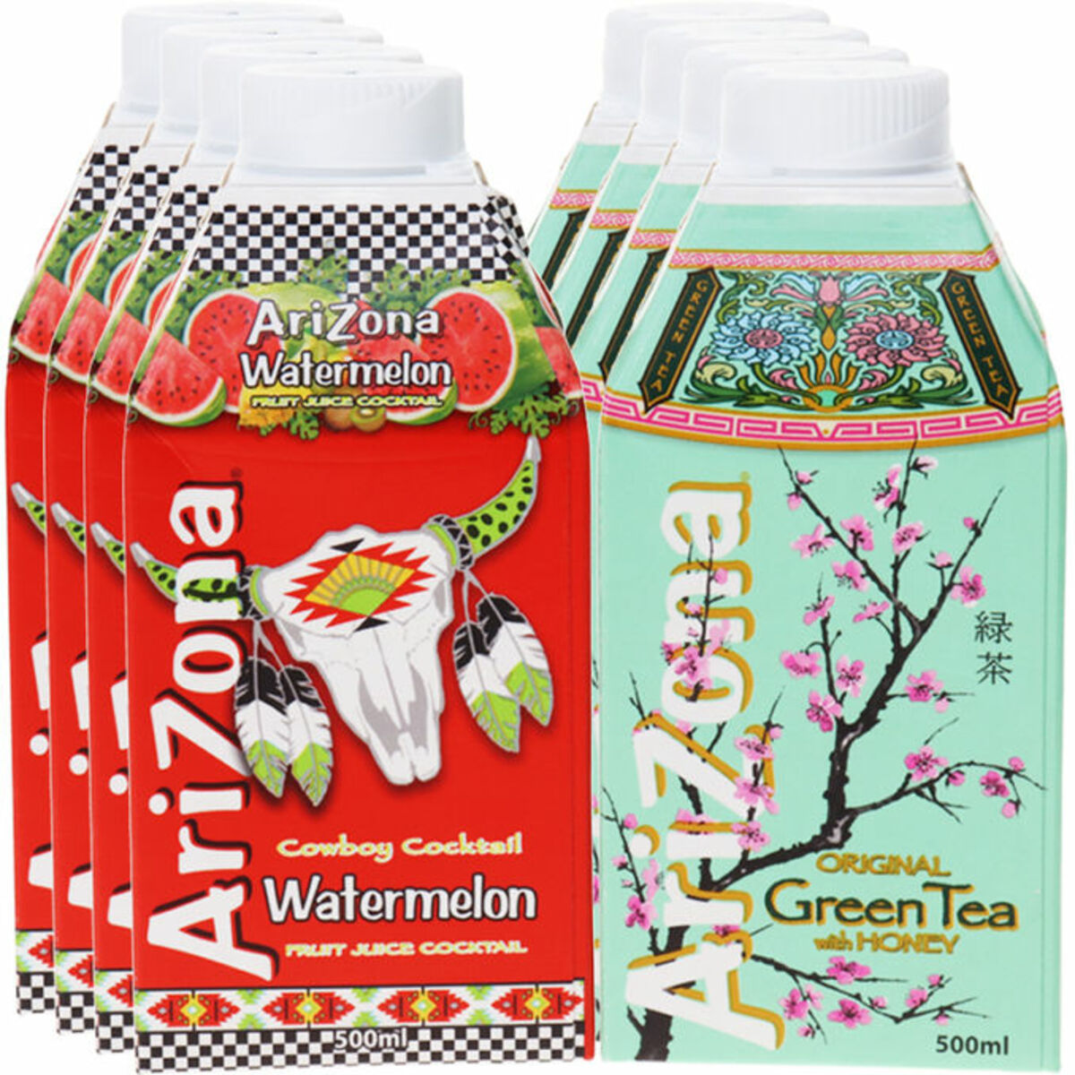 Bild 1 von AriZona GreenTea & Wassermelone, 8er Pack
