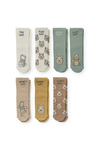 C&A Multipack 7er-Winnie Puuh-Baby-Socken mit Motiv, Grün, Größe: 15-17