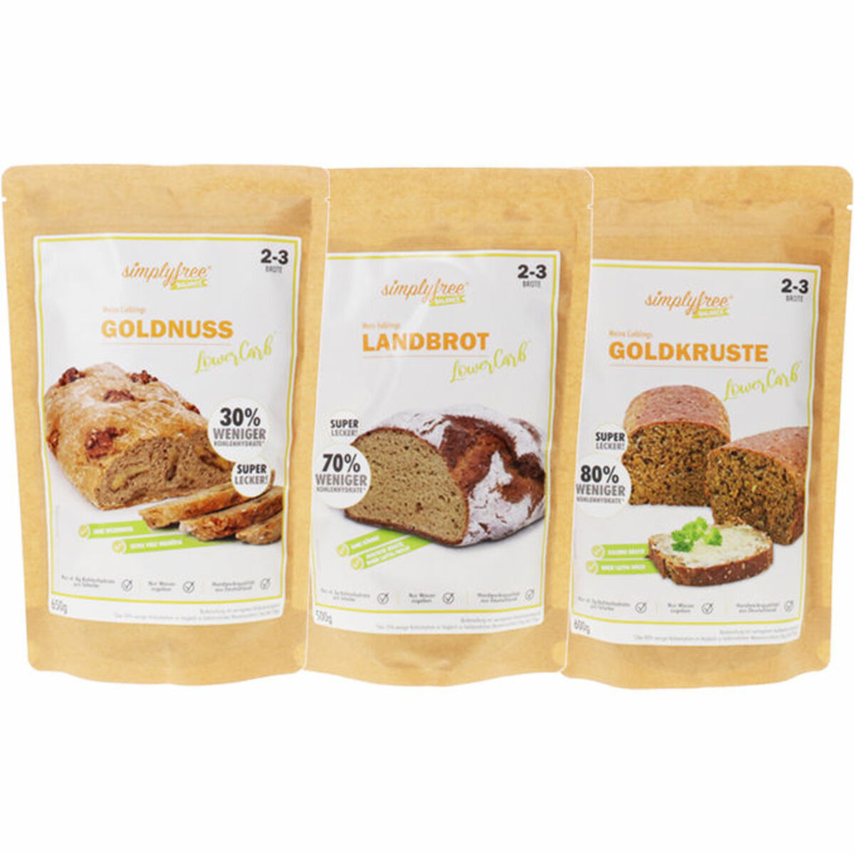 Bild 1 von simplyfree Best-Of-Set mit 3 Brotbackmischungen