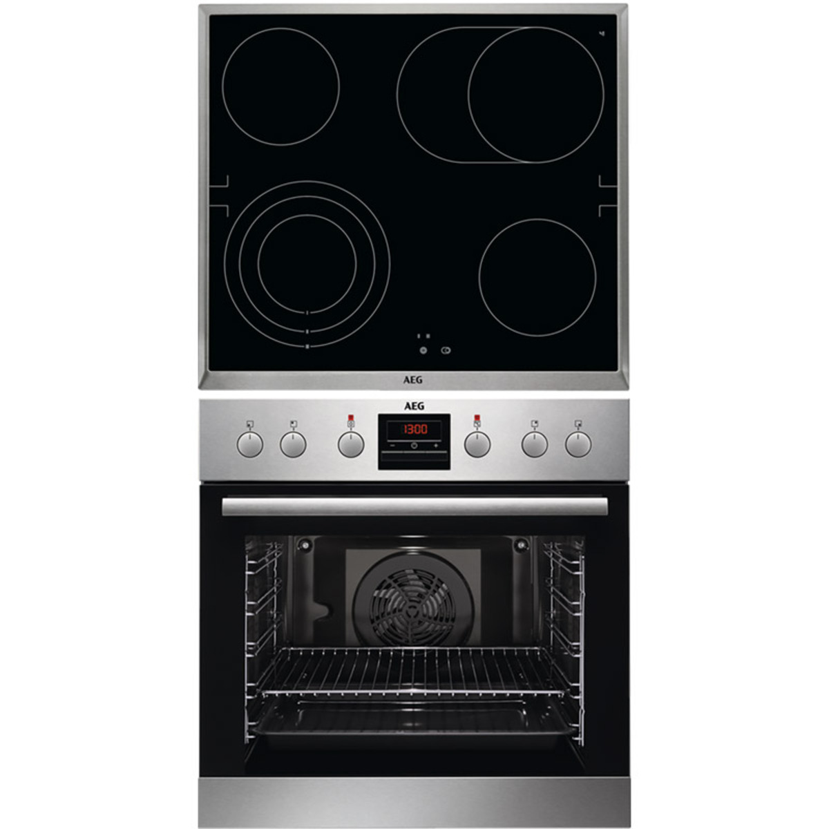 Bild 1 von Herdset AEG FHHS 23 M 01 = EES33101ZM + HE604070XB