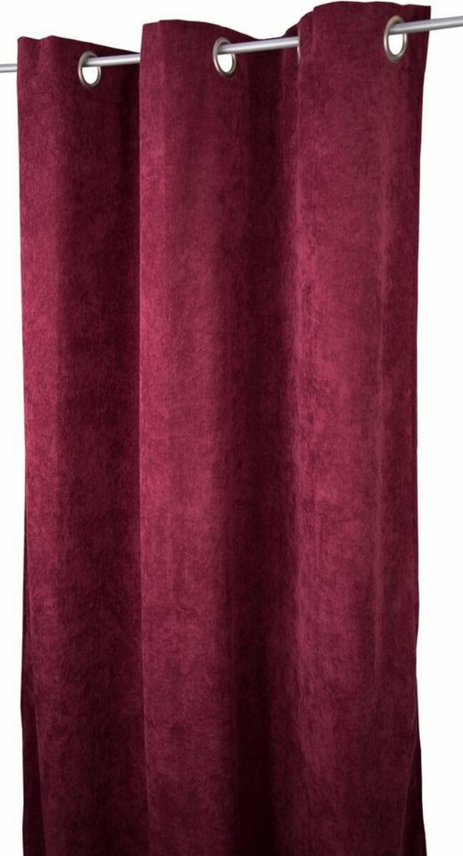 Bild 1 von Vorhang CASUAL CORD, TOM TAILOR HOME, Ösen (1 St), blickdicht, Wirkware, HxB: 245x140, Rot
