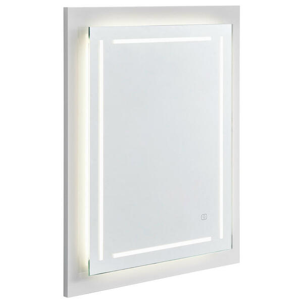 Bild 1 von Novel Badezimmerspiegel, Weiß, Silber, Glas, rechteckig, 60x74x3.9 cm, Goldenes M, Dgm, Made in Germany, Badezimmer, Badezimmerspiegel, Badspiegel