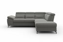 Bild 1 von Sit&more Ecksofa Cabrio, mit Sitztiefenverstellung und Federkern, 3 Nierenkissen, Grau