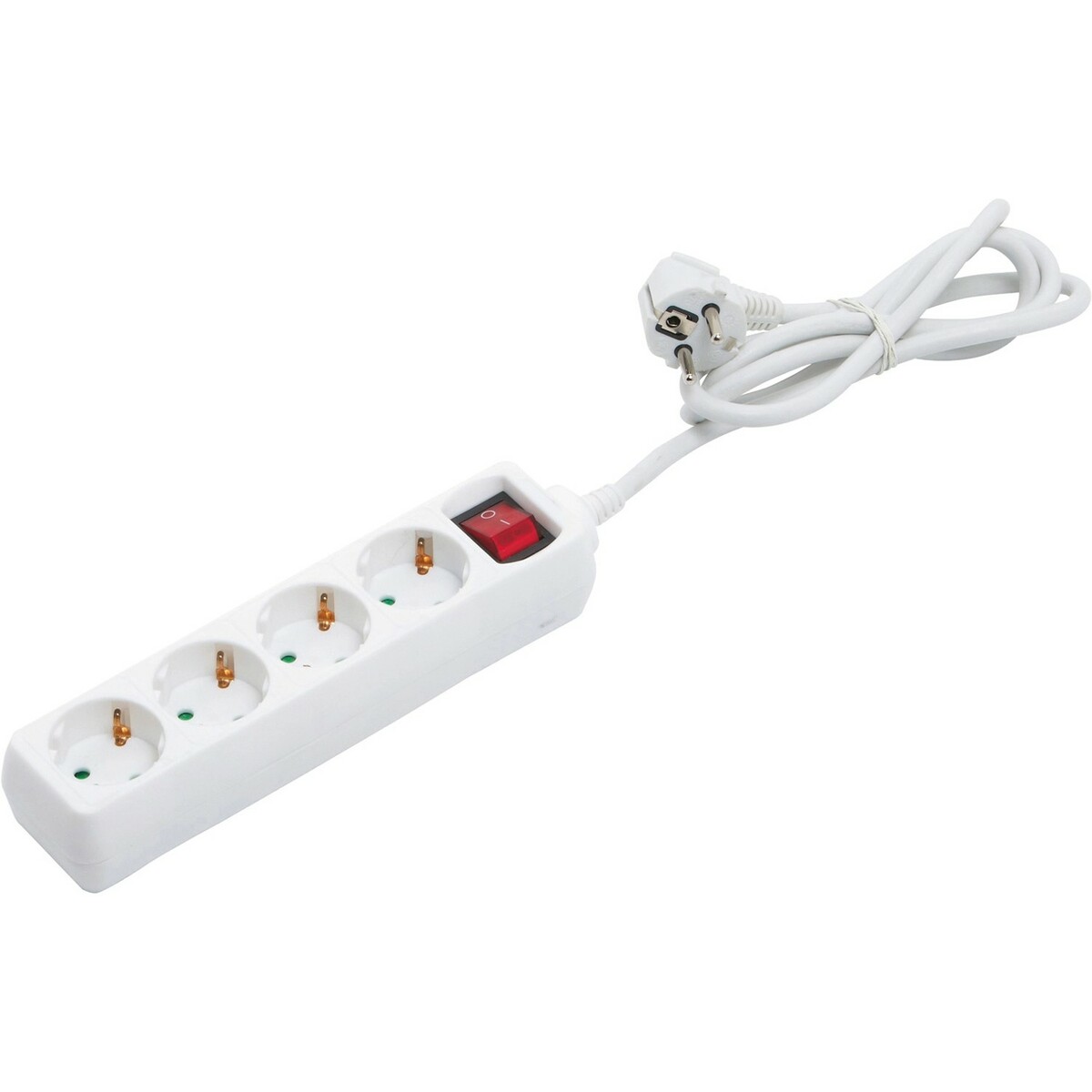 Bild 1 von Steckdosenleiste 4-fach mit Schalter Weiß 1,4 m