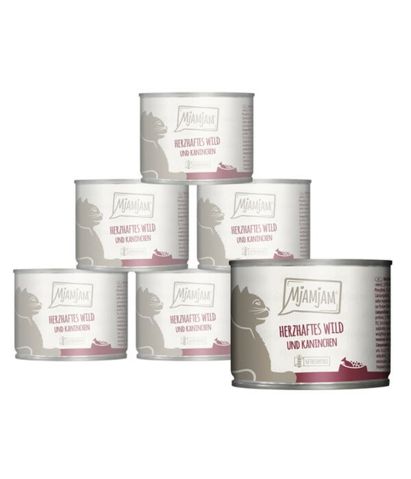 Bild 1 von MjAMjAM® Nassfutter für Katzen herzhaftes Wild & Kaninchen, Adult