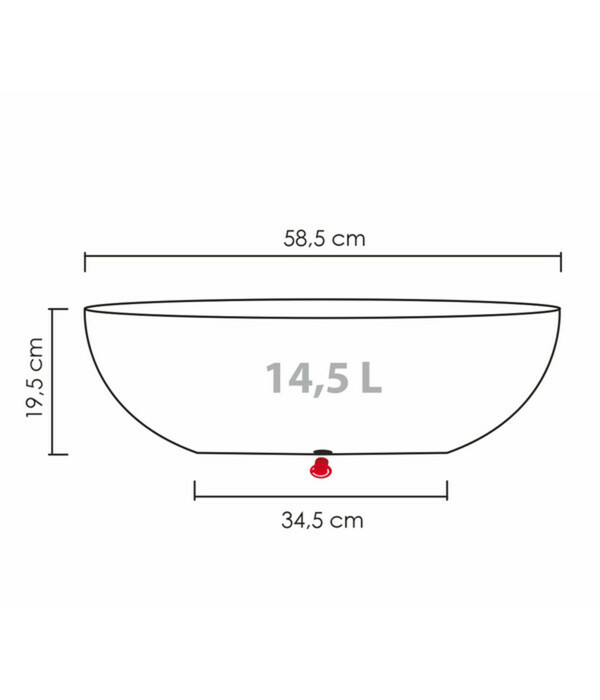 Bild 3 von Scheurich Kunststoff-Topf Barceo Jard, oval, ca. Ø58,6/H19,5 cm