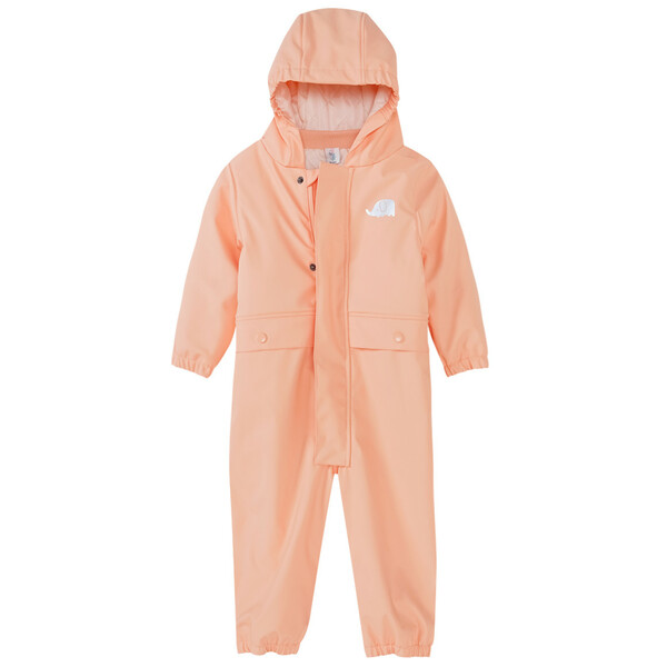 Bild 1 von Baby Regenoverall mit Elefanten-Motiv HELLORANGE