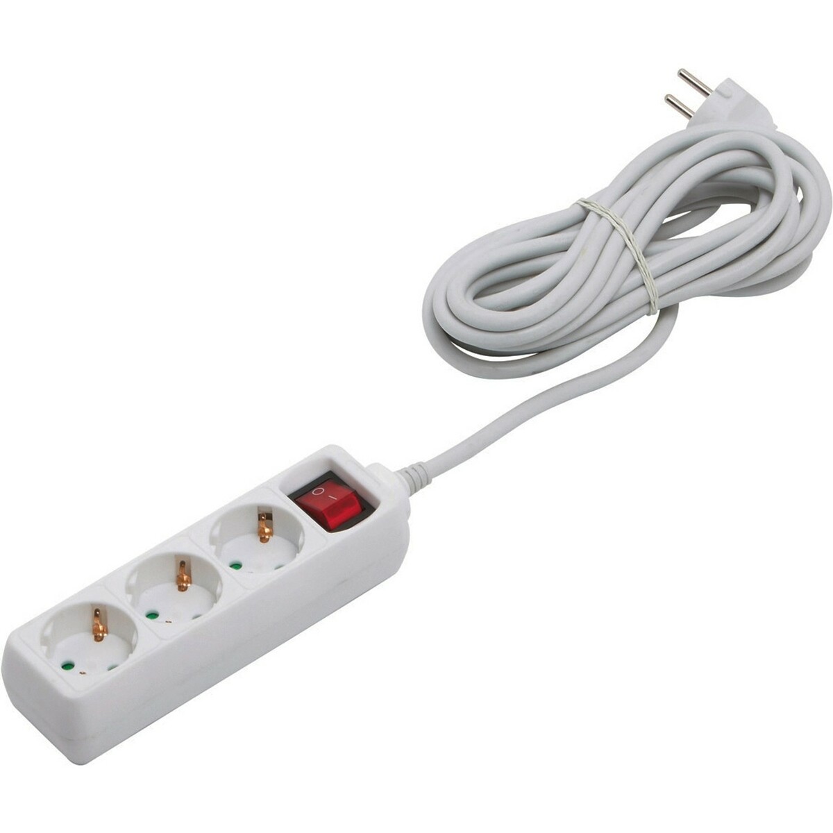Bild 1 von Steckdosenleiste 3-fach mit Schalter Weiß 5 m