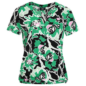 Damen T-Shirt mit floralem Muster GRÜN