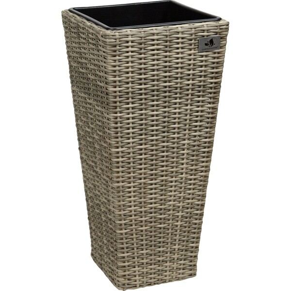 Gartenfreude Pflanzkübel Polyrattan Konisch 28 Cm X 28 Cm Naturfarben ...