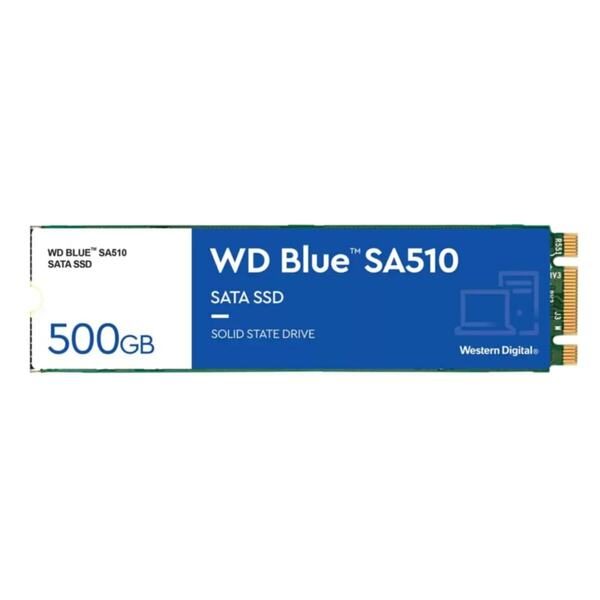 Bild 1 von WD Blue 500GB SA510 Sata3 M.2 WDS500G3B0B Interne SSD-Festplatte