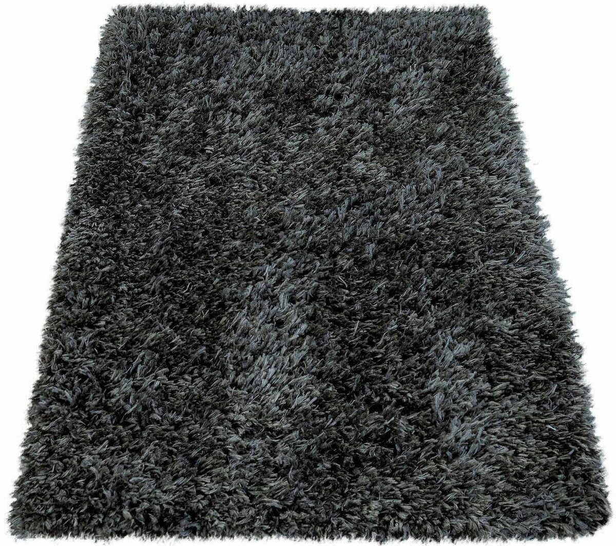 Bild 1 von Badematte Kanda 360 Paco Home, Höhe 44 mm, rutschhemmend beschichtet, fußbodenheizungsgeeignet, Polyester, rechteckig, Badteppich, Uni Farben, weicher Hochflor, rechteckig & rund erhältlich, Grau