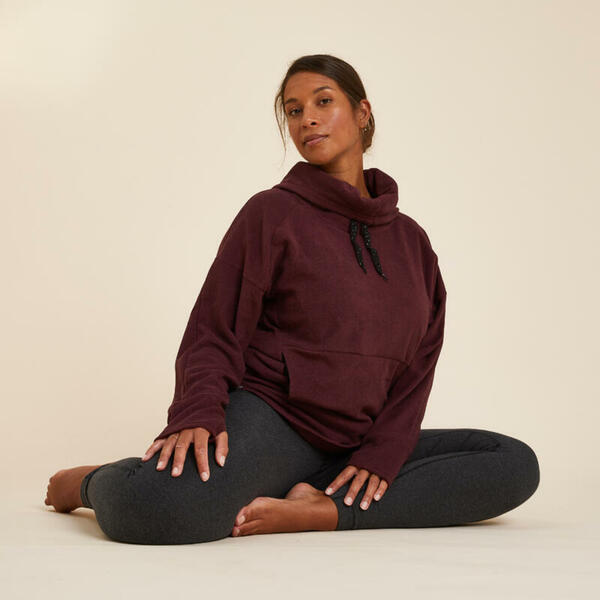 Bild 1 von Yogasweatshirt Fleece Entspannung Damen bordeaux