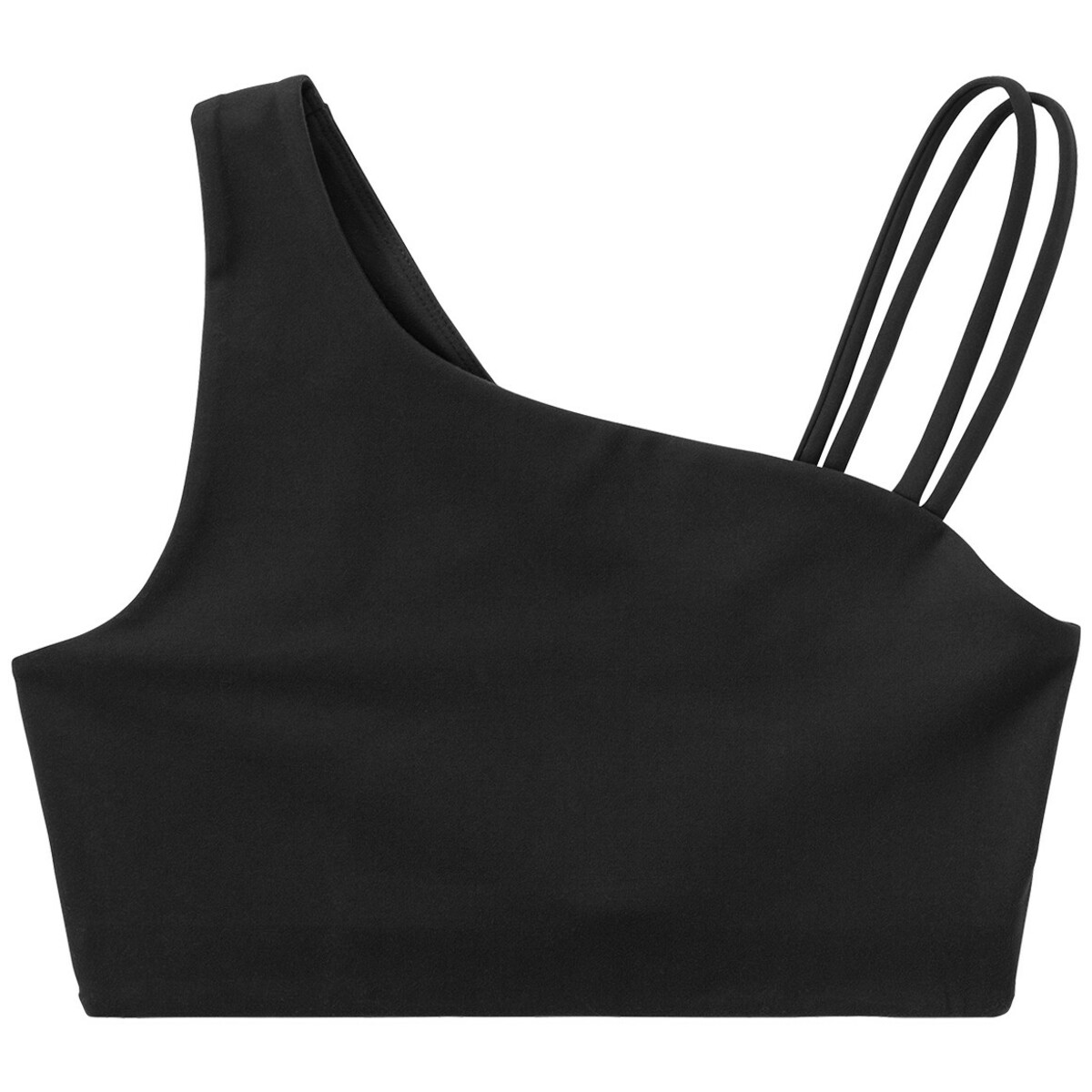 Bild 1 von Damen Sport-Bustier in asyemtrischer Form SCHWARZ