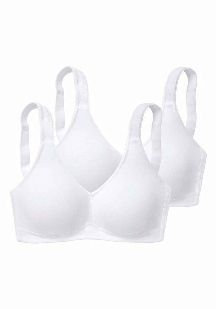 Bild 1 von Petite fleur Soft-BH (Packung, 2 Stück) ohne Bügel, aus weicher Baumwolle, Basic Dessous, Weiß