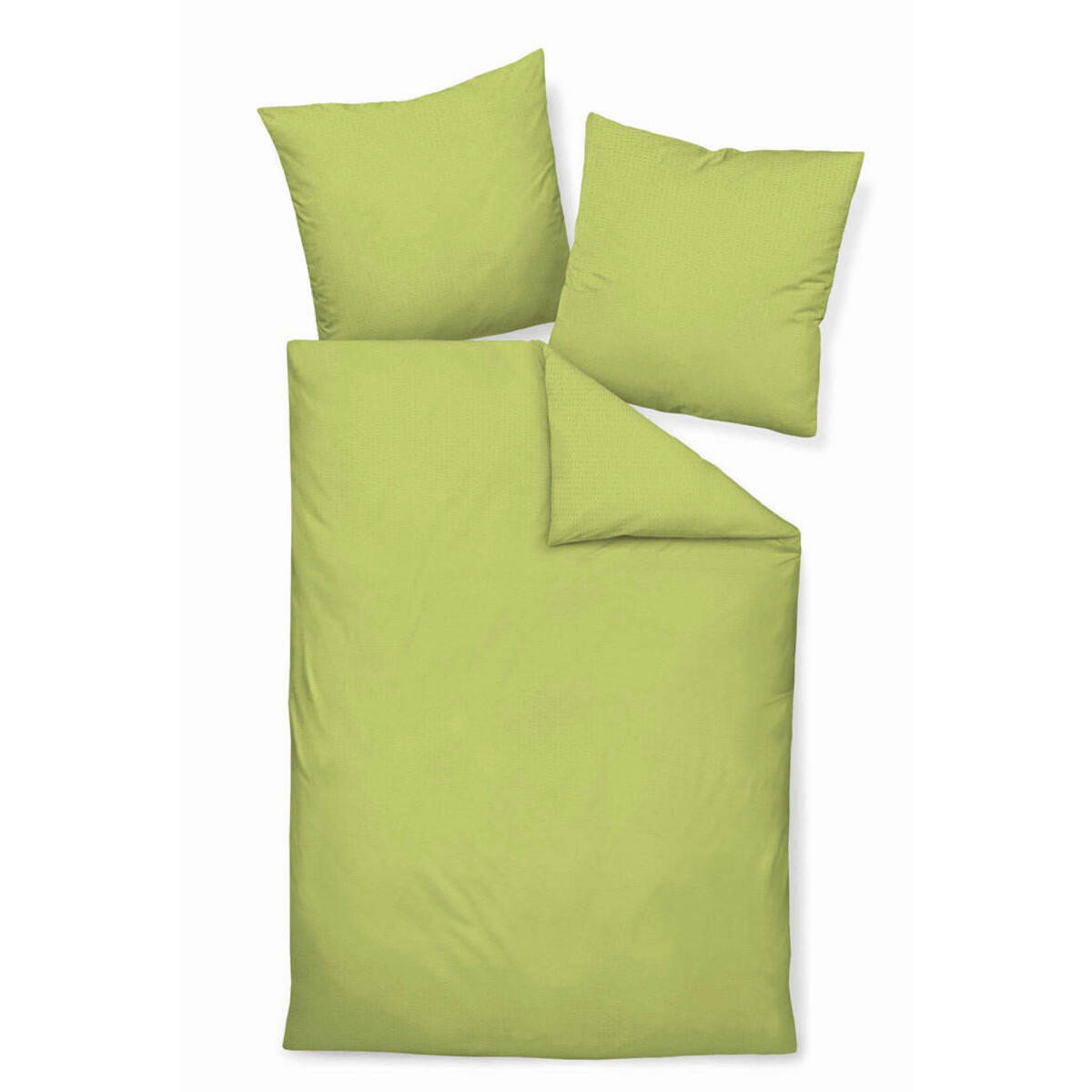 Bild 1 von Janine Bettwäsche, Grün, Textil, Uni, 200 cm, Textiles Vertrauen - Oeko-Tex®, Oeko-Tex® Made IN Green, bügelfrei, pflegeleicht, atmungsaktiv, hautfreundlich, saugfähig, schadstoffgeprüft, Schl