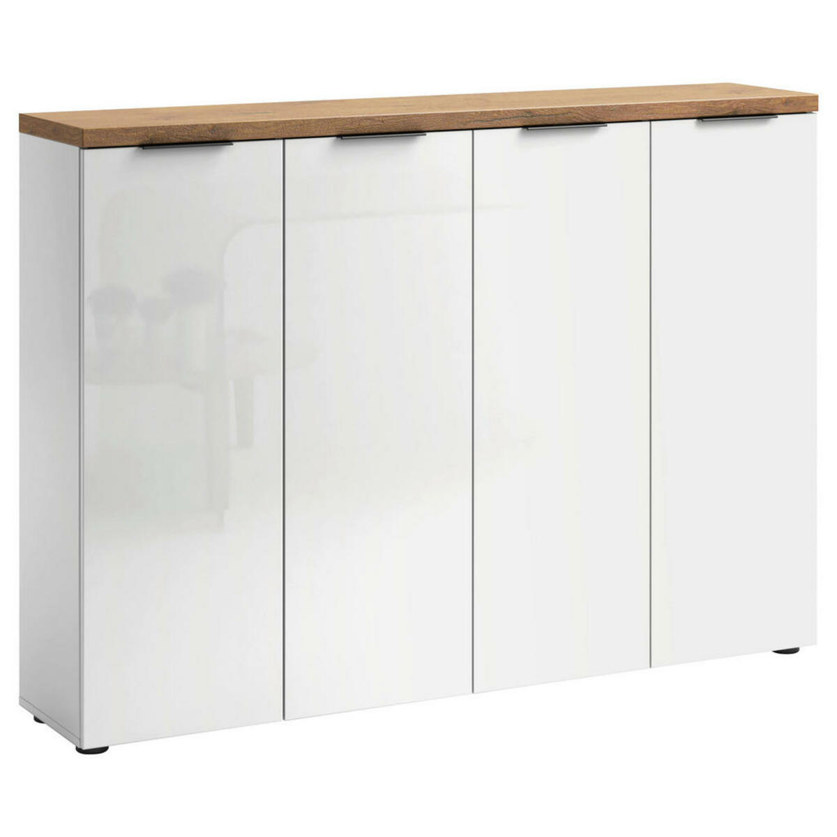 Bild 1 von Xora Schuhschrank, Weiß, Eiche, Metall, 10 Fächer, 160.4x115x34 cm, erweiterbar, Typenauswahl, Beimöbel erhältlich, Garderobe, Schuhaufbewahrung, Schuhschränke