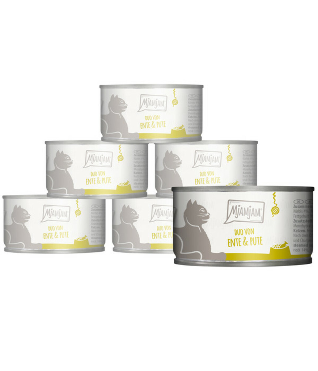 Bild 1 von MjAMjAM® Nassfutter für Katzen Duo, Adult, Ente & Pute