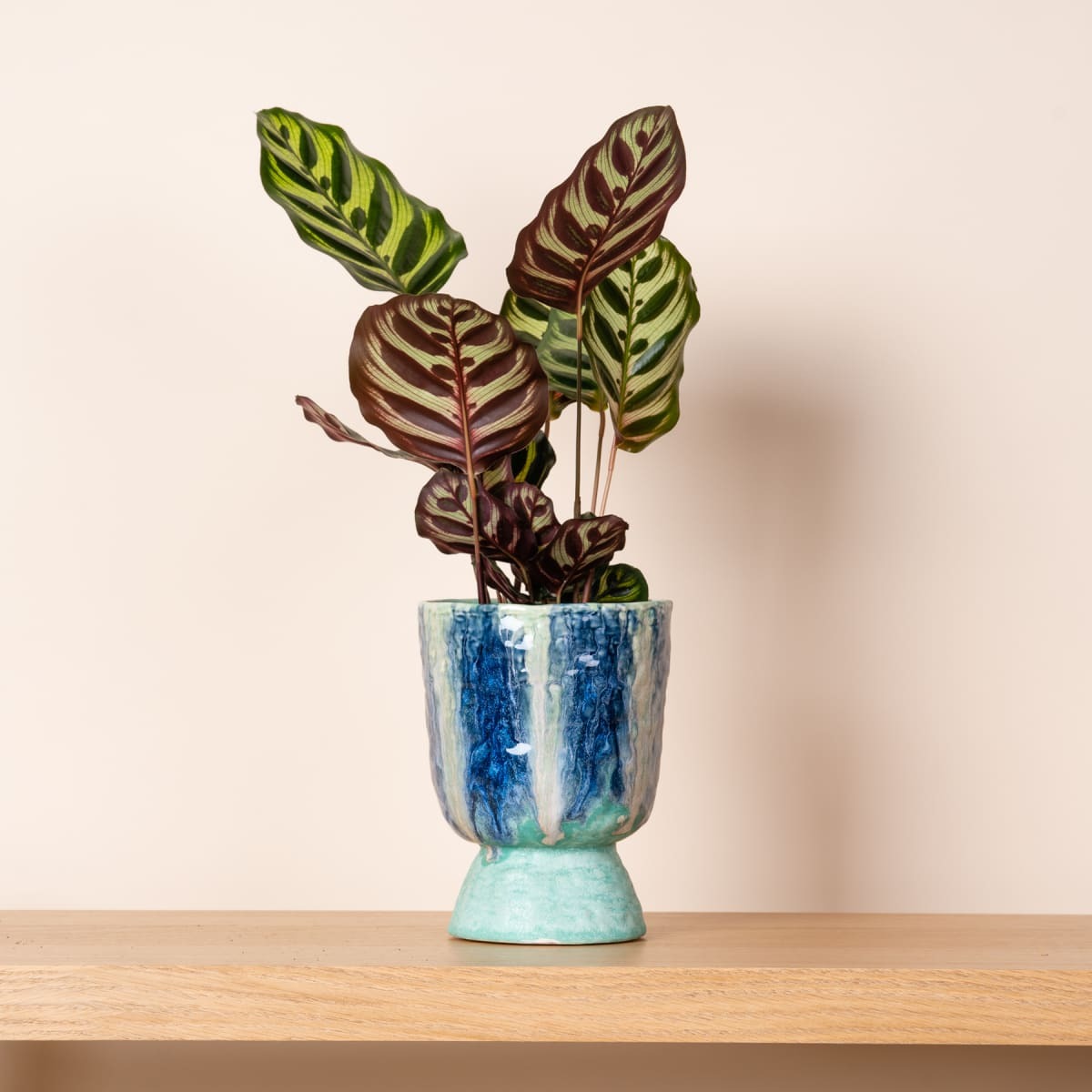 Bild 1 von Keramik Übertopf Farbverlauf Mint Blau - 12cm