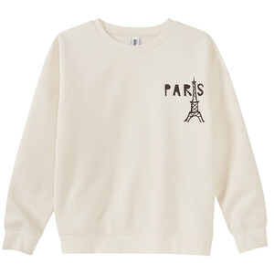 Jungen Sweatshirt mit Paris-Motiv CREME
