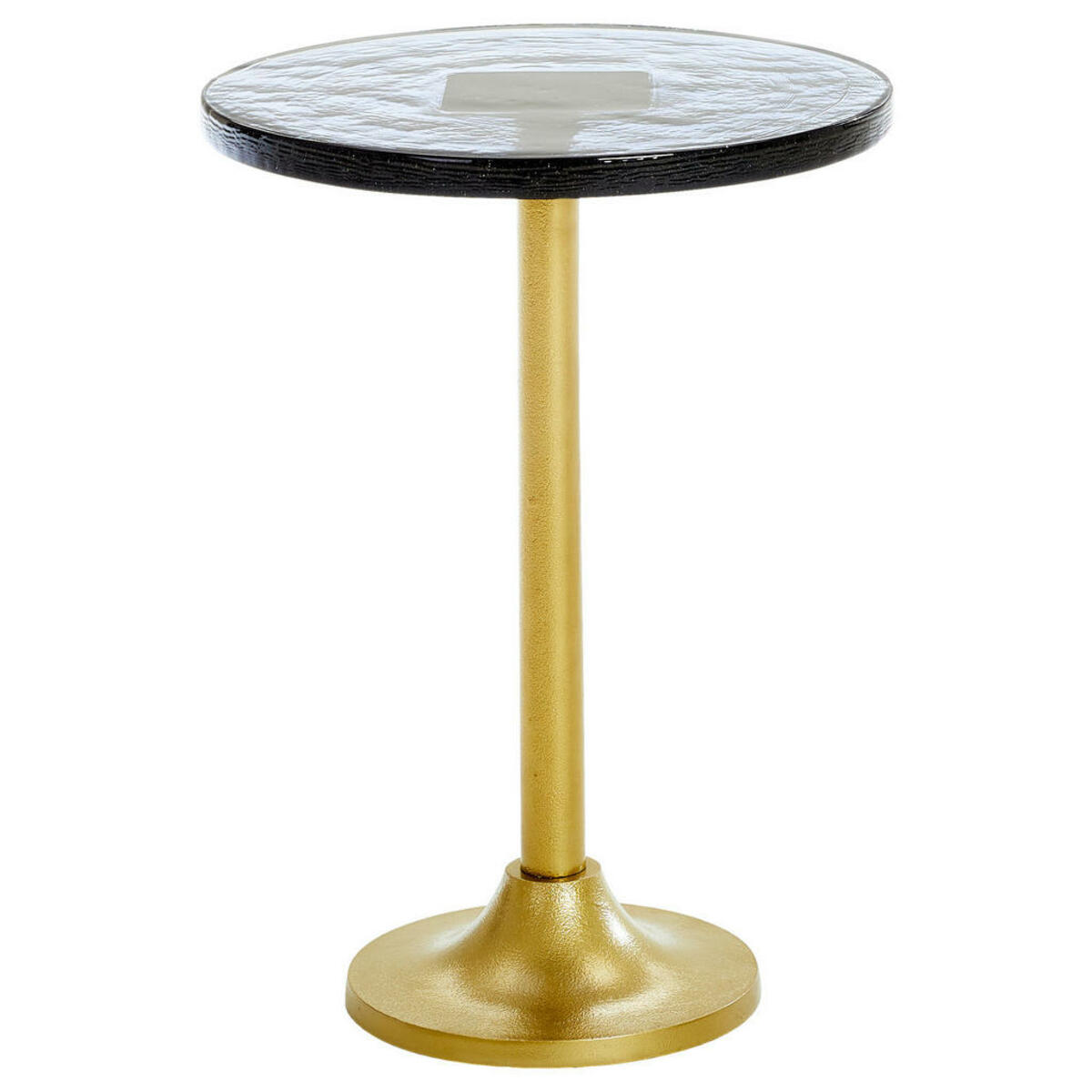 Bild 1 von Ambia Home Beistelltisch, Grau, Messing, Metall, Glas, Metalloptik, rund, Rundrohr, Bodenplatte, 37.5x49 cm, einfacher Aufbau, Wohnzimmer, Wohnzimmertische, Beistelltische