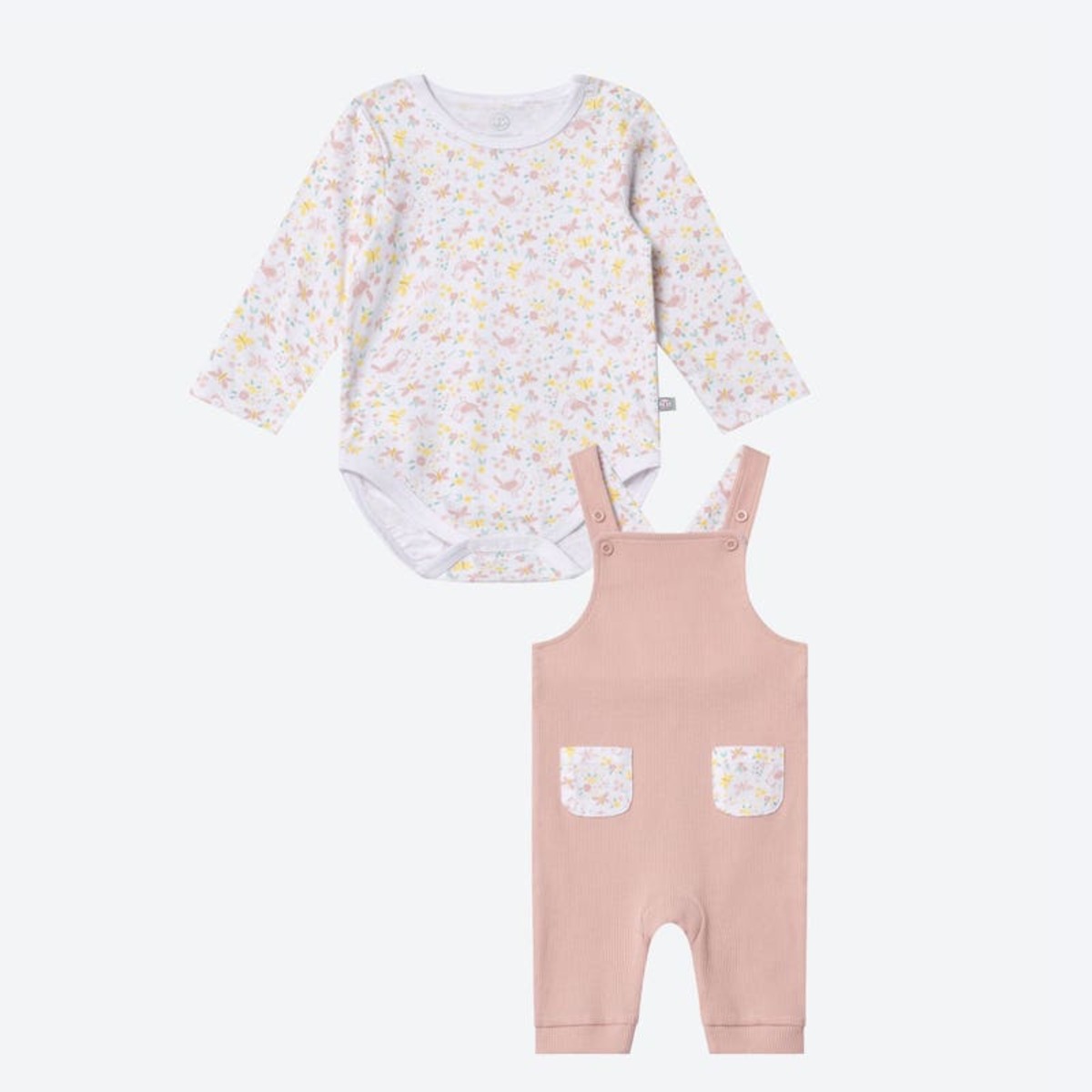 Bild 1 von Baby-Mädchen-Set mit Frühlings-Muster, 2-teilig