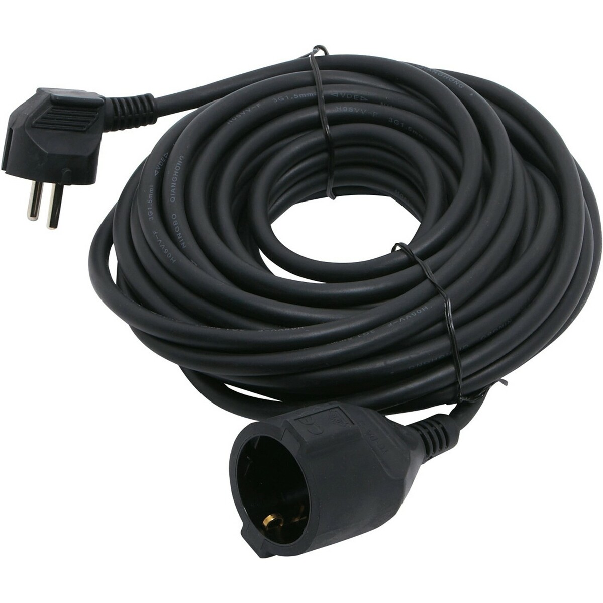 Bild 1 von Schuko Verlängerungskabel Schwarz 10 m