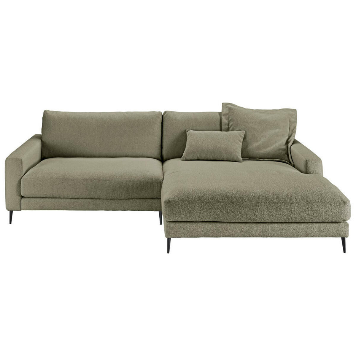 Bild 1 von Pure Home Lifestyle Ecksofa, Grün, Textil, 4-Sitzer, Ottomane rechts, L-Form, 272x190 cm, Goldenes M, Dgm, Typenauswahl, Fußauswahl, Stoffauswahl, planbar, seitenverkehrt erhältlich, Hocker Rücke