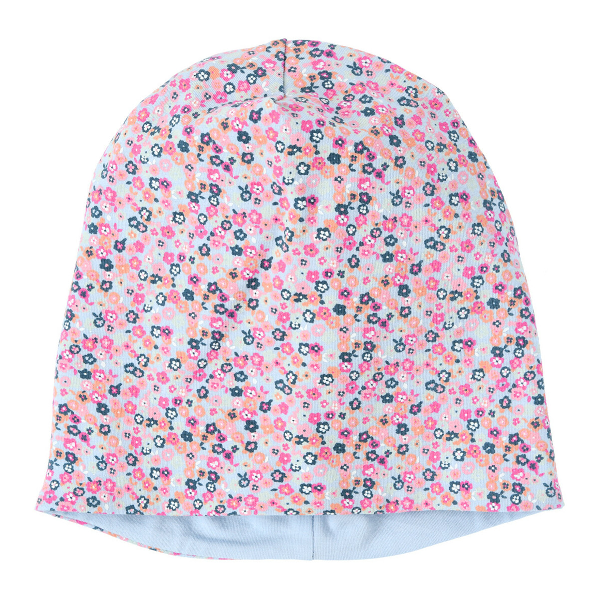 Bild 1 von Mädchen Mütze mit Blumen-Allover HELLBLAU / ROSA / DUNKELBLAU