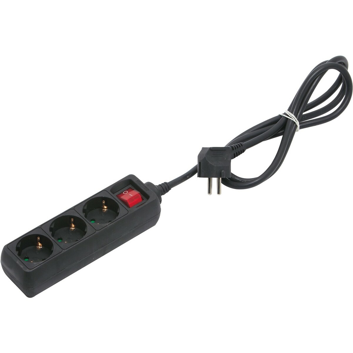 Bild 1 von Steckdosenleiste 3-fach mit Schalter Schwarz 1,4 m