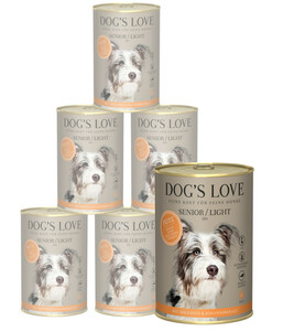 DOG'S LOVE Nassfutter für Hunde Senior, 6 x 400 g