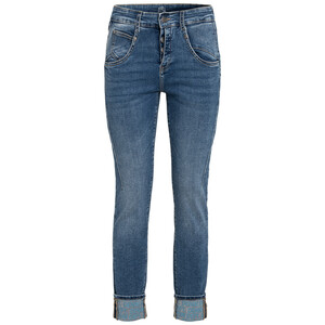 Damen Slim-Jeans mit Knopfleiste BLAU