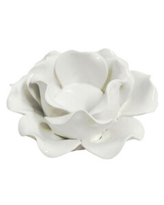 Teelichthalter Rose
       
      ca. 12 x 6 cm
     
      weiß