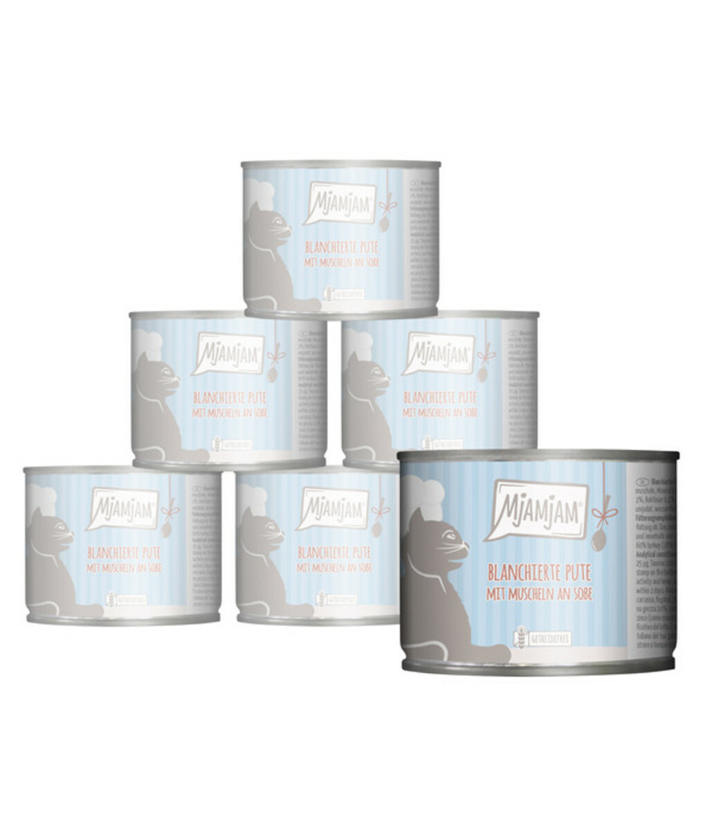 Bild 1 von MjAMjAM® Nassfutter für Katzen Blanchiert, Adult, Pute & Muscheln