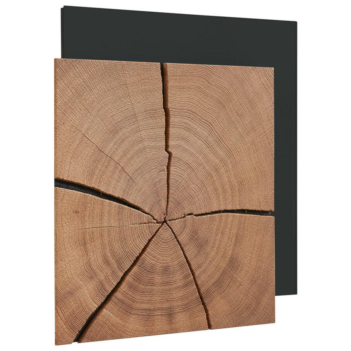 Bild 1 von Valnatura Wandleuchte, Eiche, Anthrazit, Holz, Metall, Kerneiche, vollmassiv, quadratisch,quadratisch, F, 33x33x6.5 cm, Goldenes M, Lampen & Leuchten, Innenbeleuchtung, Wandleuchten