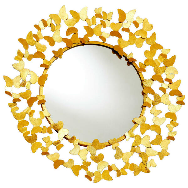 Bild 1 von Ambia Home Wandspiegel, Gold, Metall, Glas, Metalloptik, rund, 92x92x5 cm, Wohnspiegel, Wandspiegel