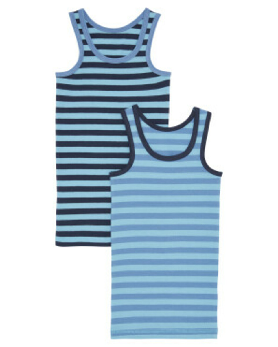 Bild 1 von Gestreifte Unterhemden
       
      2er-Pack, Kiki & Koko
     
      blau