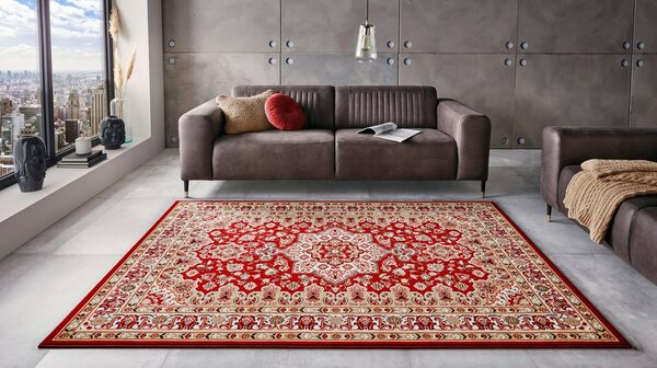 Bild 1 von Teppich Parun Täbriz, NOURISTAN, rechteckig, Höhe: 9 mm, Kurzflor, Orient, Teppich, Vintage, Esszimmer, Wohnzimmer, Flur, Rot