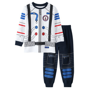 Jungen Schlafanzug in Astronauten-Optik WEISS / DUNKELBLAU