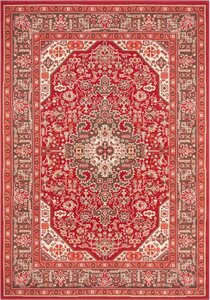 Teppich Skazar Isfahan, NOURISTAN, rechteckig, Höhe: 9 mm, Kurzflor, Orient, Teppich, Vintage, Esszimmer, Wohnzimmer, Flur, Rot