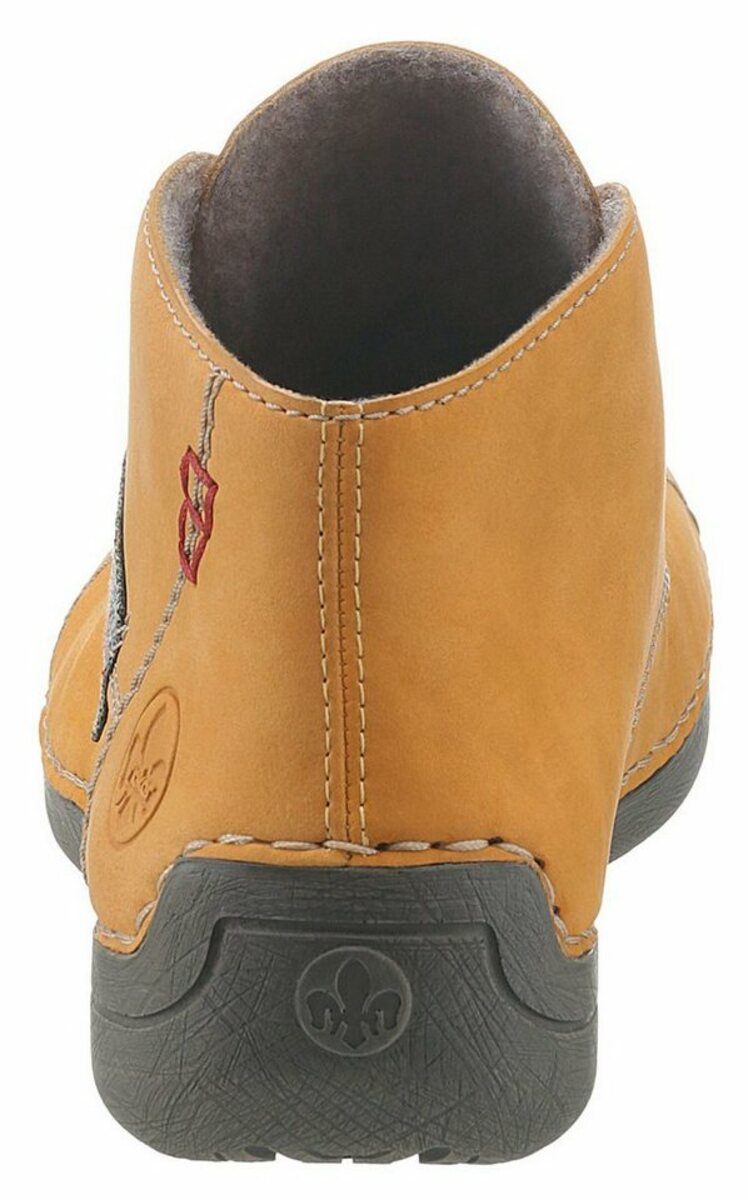 Bild 1 von Rieker Schnürboots mit seitlichem, karierten Aufnäher, Gelb