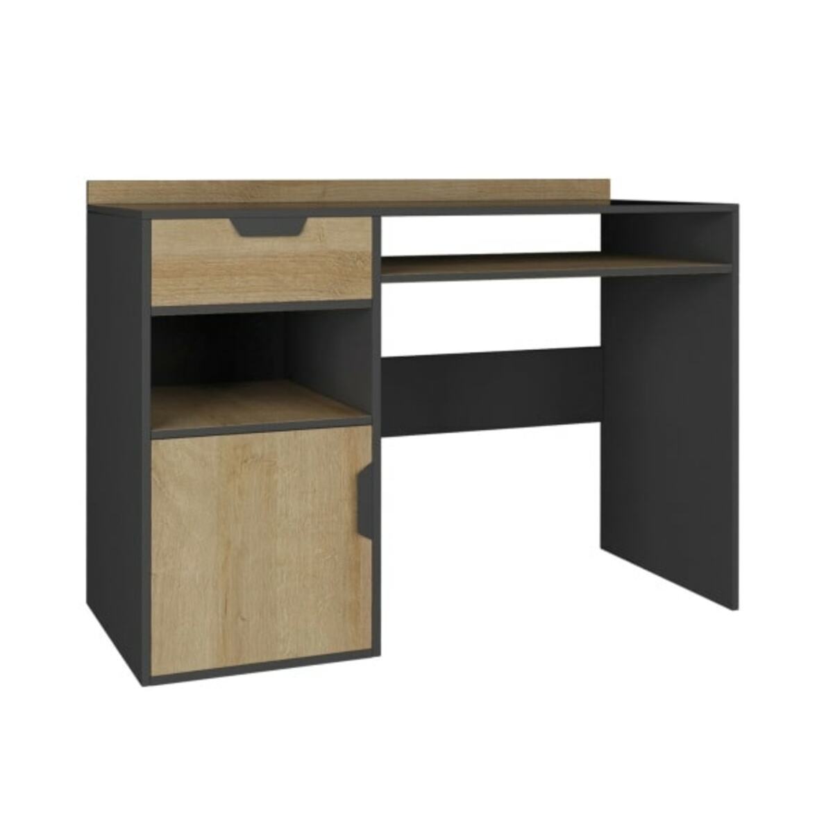 Bild 1 von Schreibtisch Nano Eiche Riviera/Graphit Nachbildung ca. 125 x 85 x 55 cm