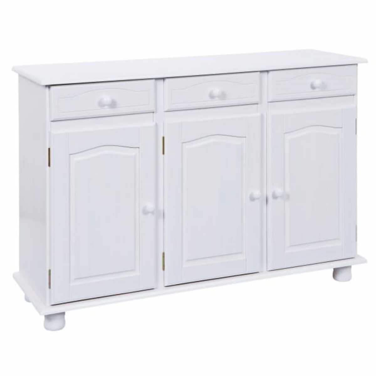 Bild 1 von Kommode Livio Massivholz weiß 130x87x43 cm