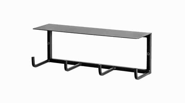 Bild 1 von Wandgarderobe schwarz Metall 30 cm - SYDNEY