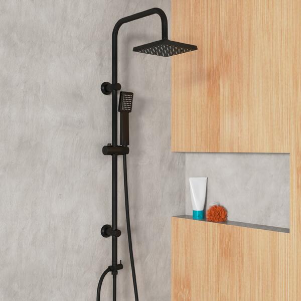 Bild 2 von eisl Duschset EASY ENERGY, Regendusche ohne Armatur, Duschsystem Schwarz matt