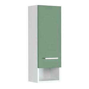 Badezimmer Oberschrank in Grün und Weiß 25 cm breit