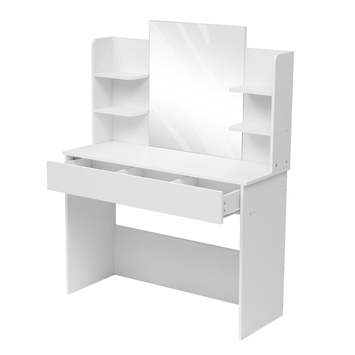 Bild 3 von Happy Home Schminktisch mit Spiegel, 4 Ablagen & 1 Schublade HDT06-WEI weiß